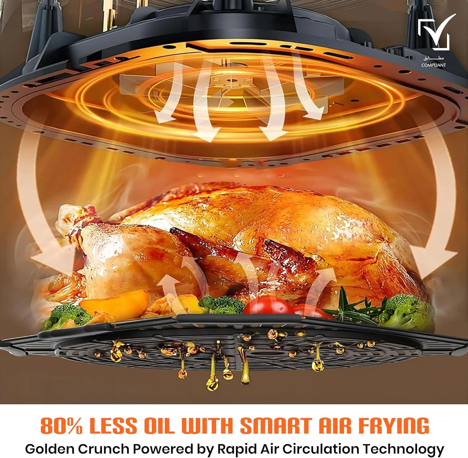 JINOU air fryer 1700W XL Basket - Touch Screen with 12 Cooking Presets Non-Stick