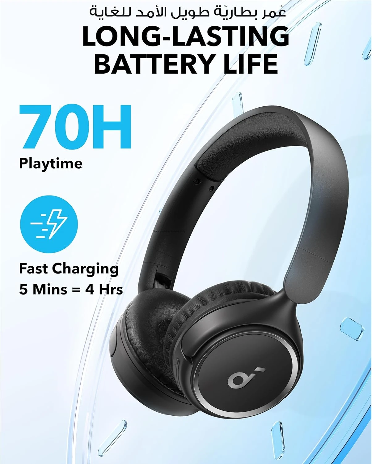 soundcore By Anker H30i Wireless On-Ear Headphones, Foldable Design, Pure Bass, 