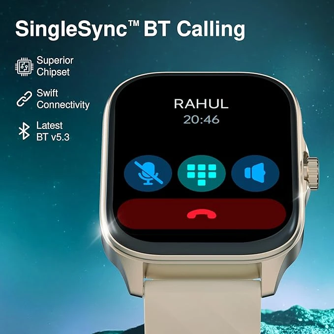 Fastrack Astor FS1 Pro Smart Watch, 1.97' AMOLED Display, Bluetooth Calling, 100