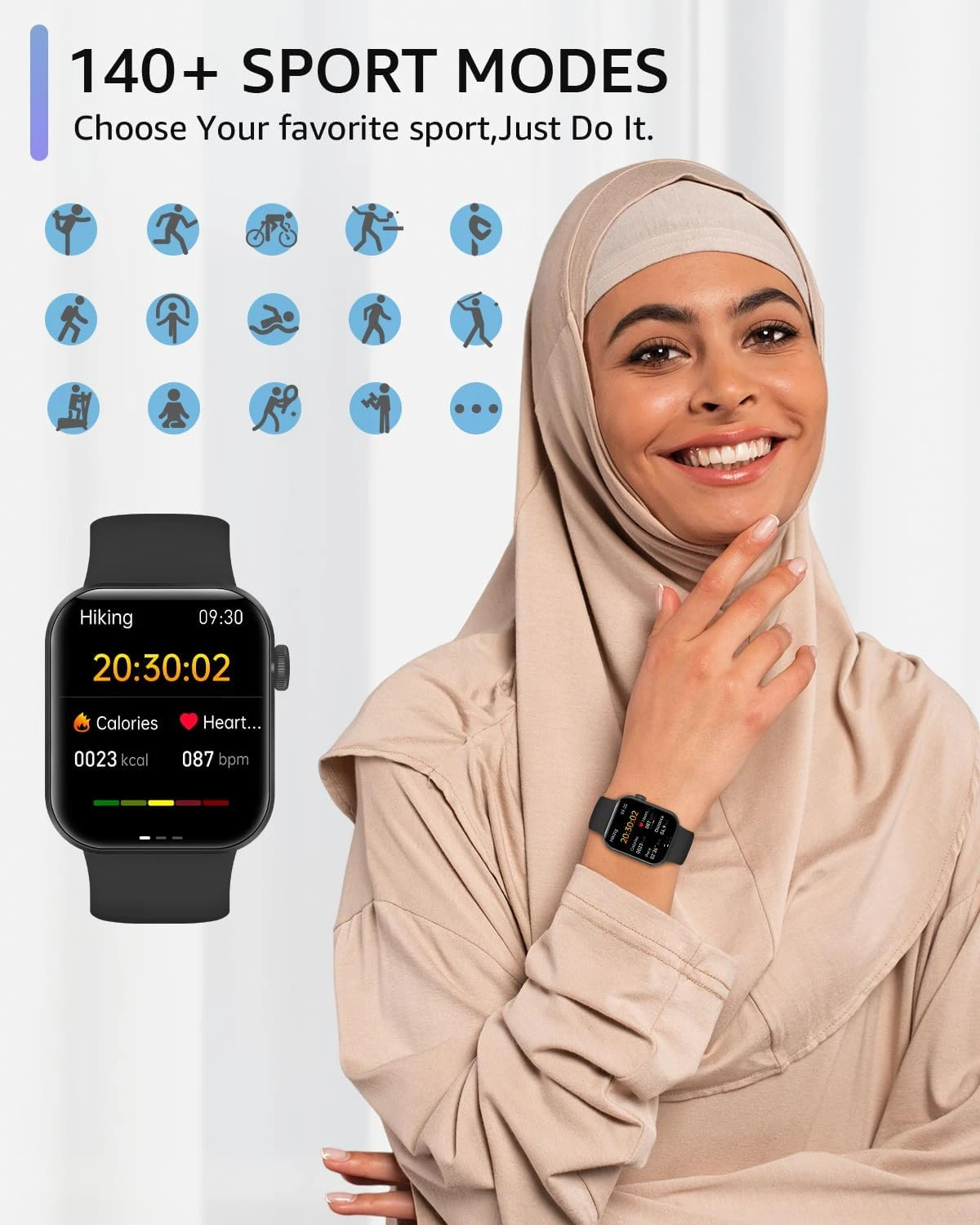 Smart Watch for Men Women Answer/Dial Call, 1.85" Touch Display Fitness Tracker 