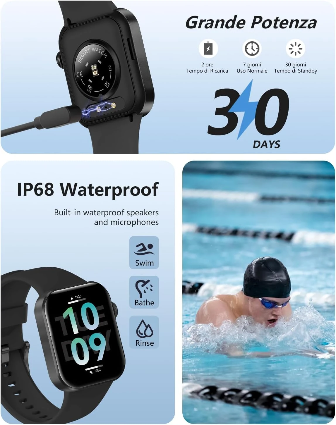 Smart Watch for Men Women Answer/Dial Call, 1.85" Touch Display Fitness Tracker 