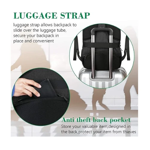 MATEIN Laptop Backpack for Men Women,Water Resistant Travel Bag with USB Chargin