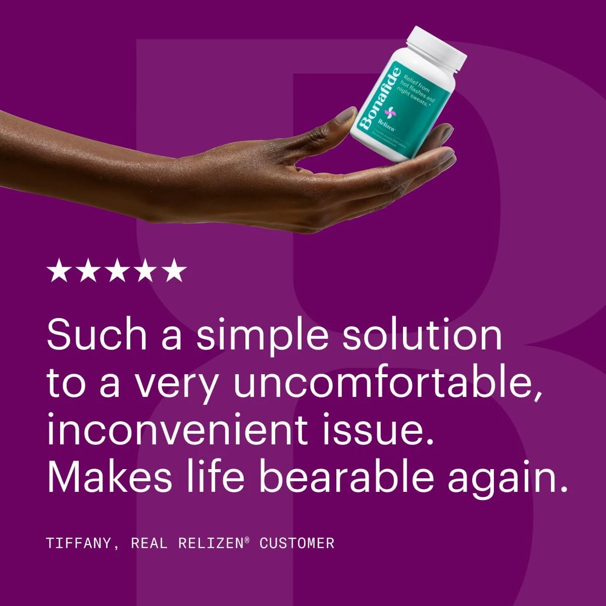 Relizen by Bonafide. Relief from Menopausal Hot Flashes & Night Sweats. — 1-Mont