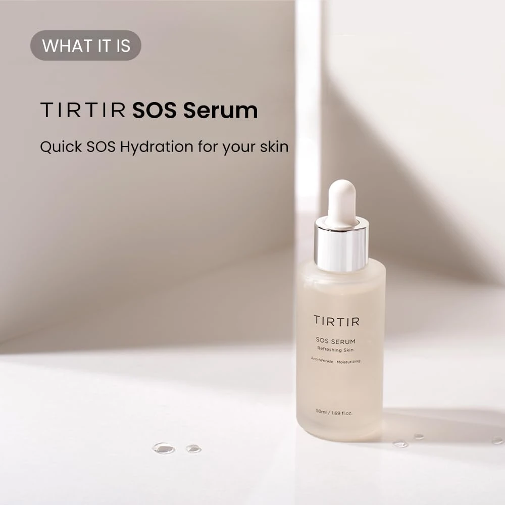 TIRTIR SOS Serum - Radiant Glow Boosting Face Serum - Plumping, Anti Aging, Hydr