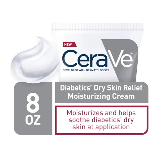 CeraVe Moisturizing Cream for Diabetics’ Dry Skin | Urea Cream with Bilberry for