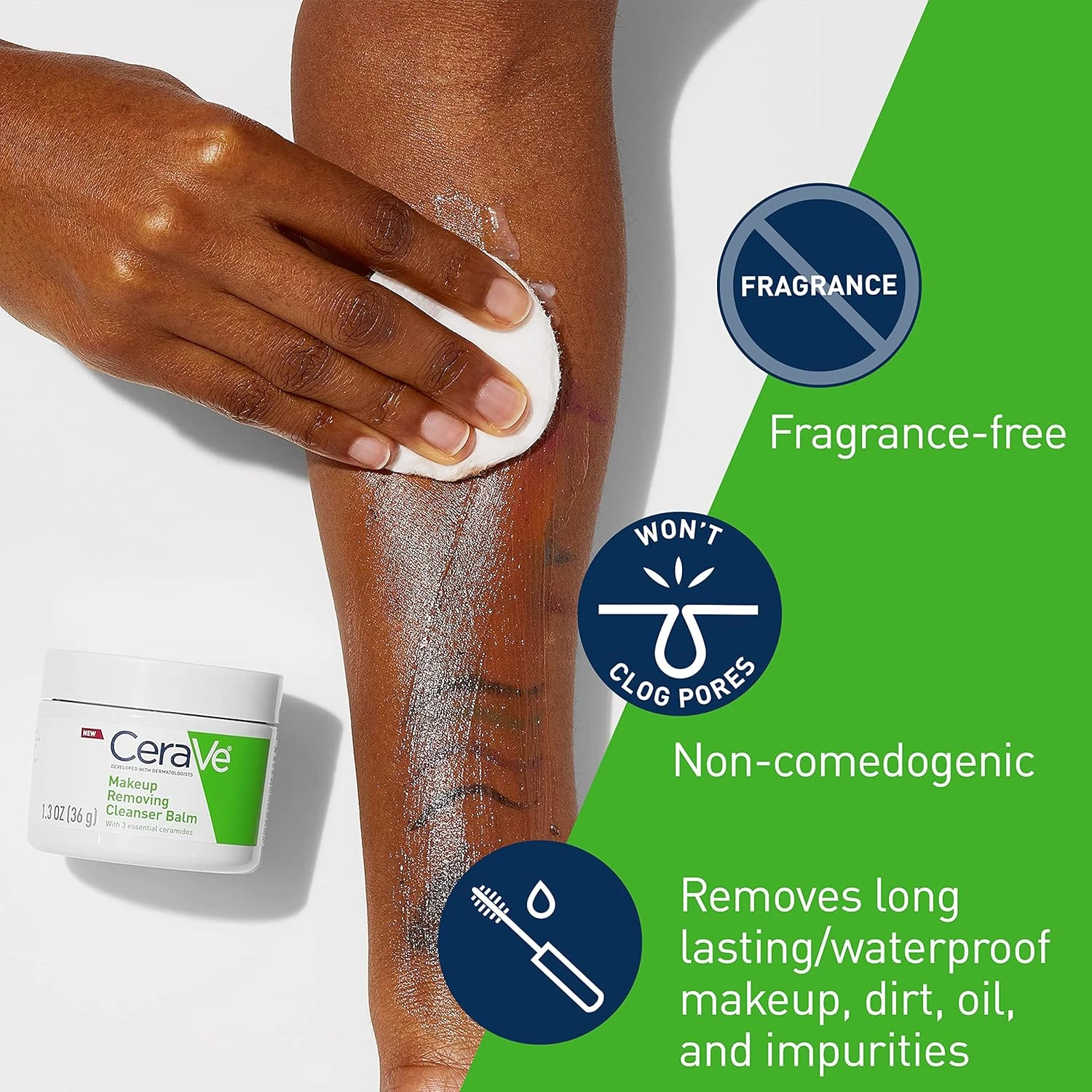 CeraVe Cleansing Balm Hydrating Makeup Remover with Ceramides and Plant based Jo