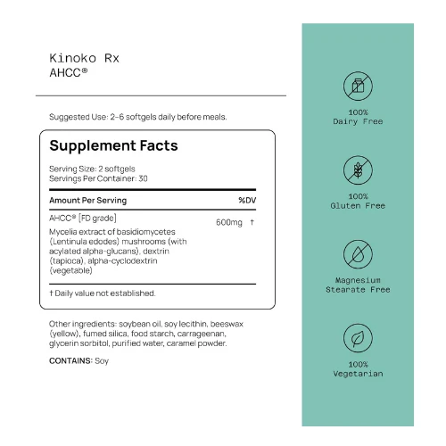 Quality of Life Labs, AHCC RX, 300 mg, 60 Softgels