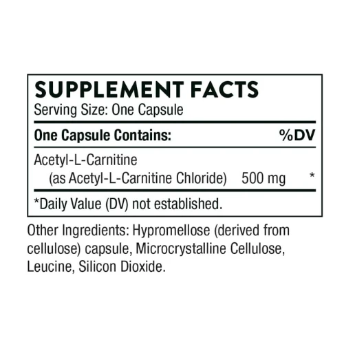THORNE Acetyl-L-Carnitine - 500 mg - Supports Brain Function and Healthy Nerve S