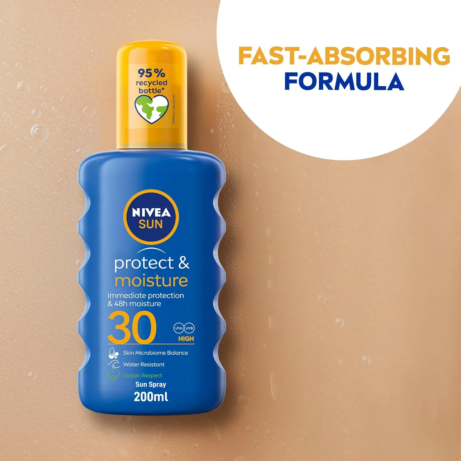 NIVEA SUN Spray, UVA & UVB Protection, Protect & Moisture, SPF 30, 200ml