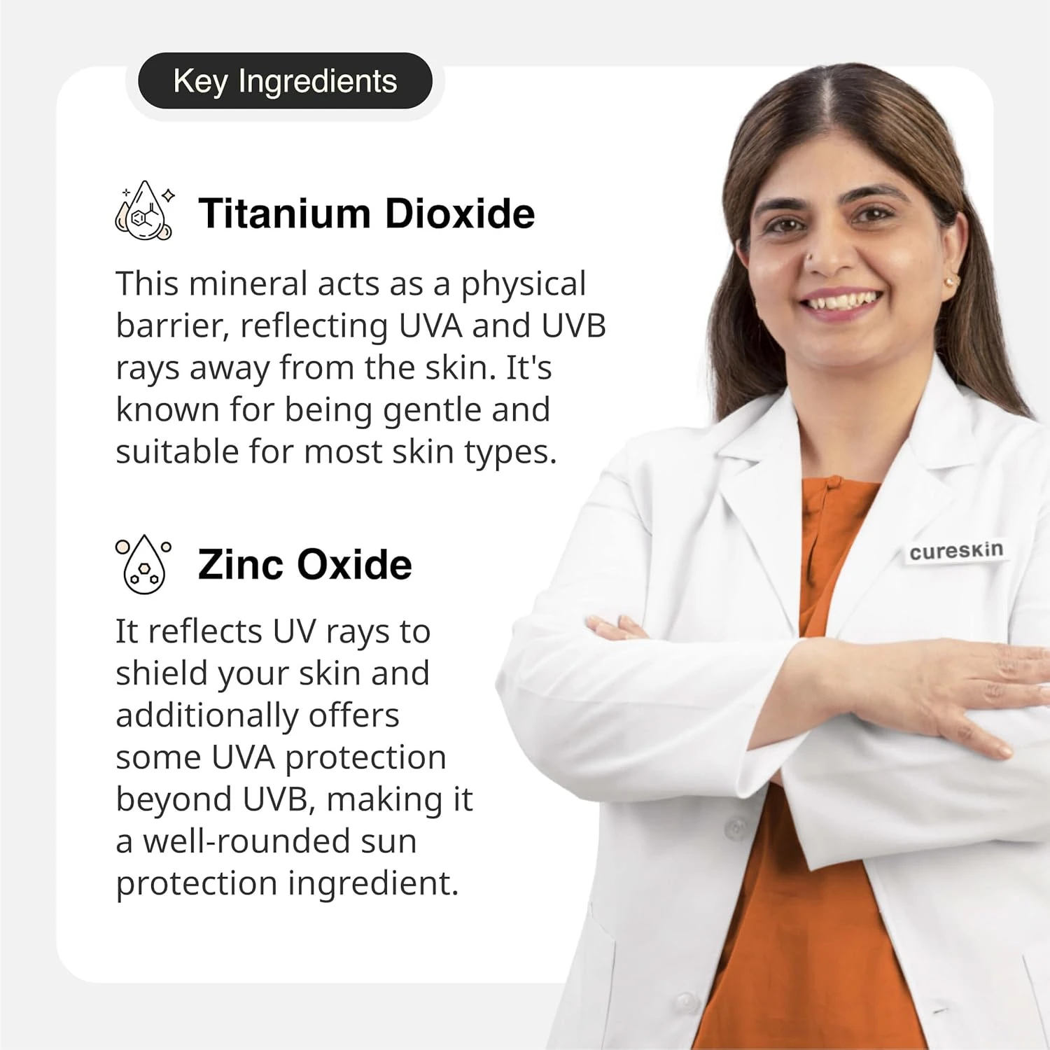 Cureskin Mineral Sunscreen Matte Finish Tinted SPF 50 PA++++ | Broad Spectrum Su