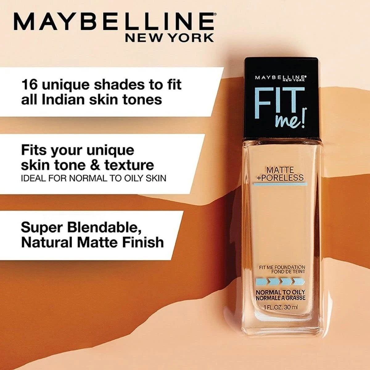 Maybelline New York Fit Me Matte & Poreless Foundation 16H Oil Control with SPF 