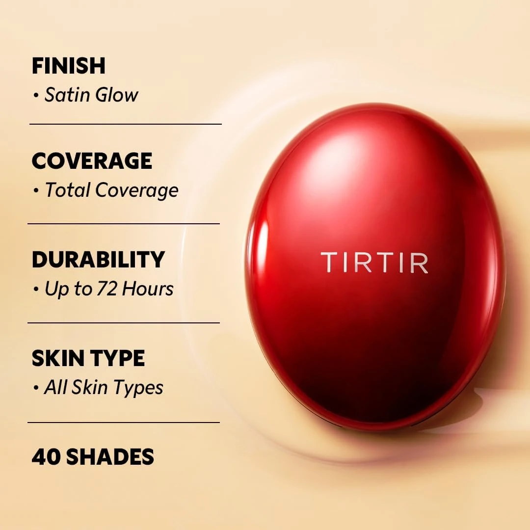 TIRTIR Mask Fit Red Cushion Foundation | Japan's No.1 Choice for Glass skin, Lon