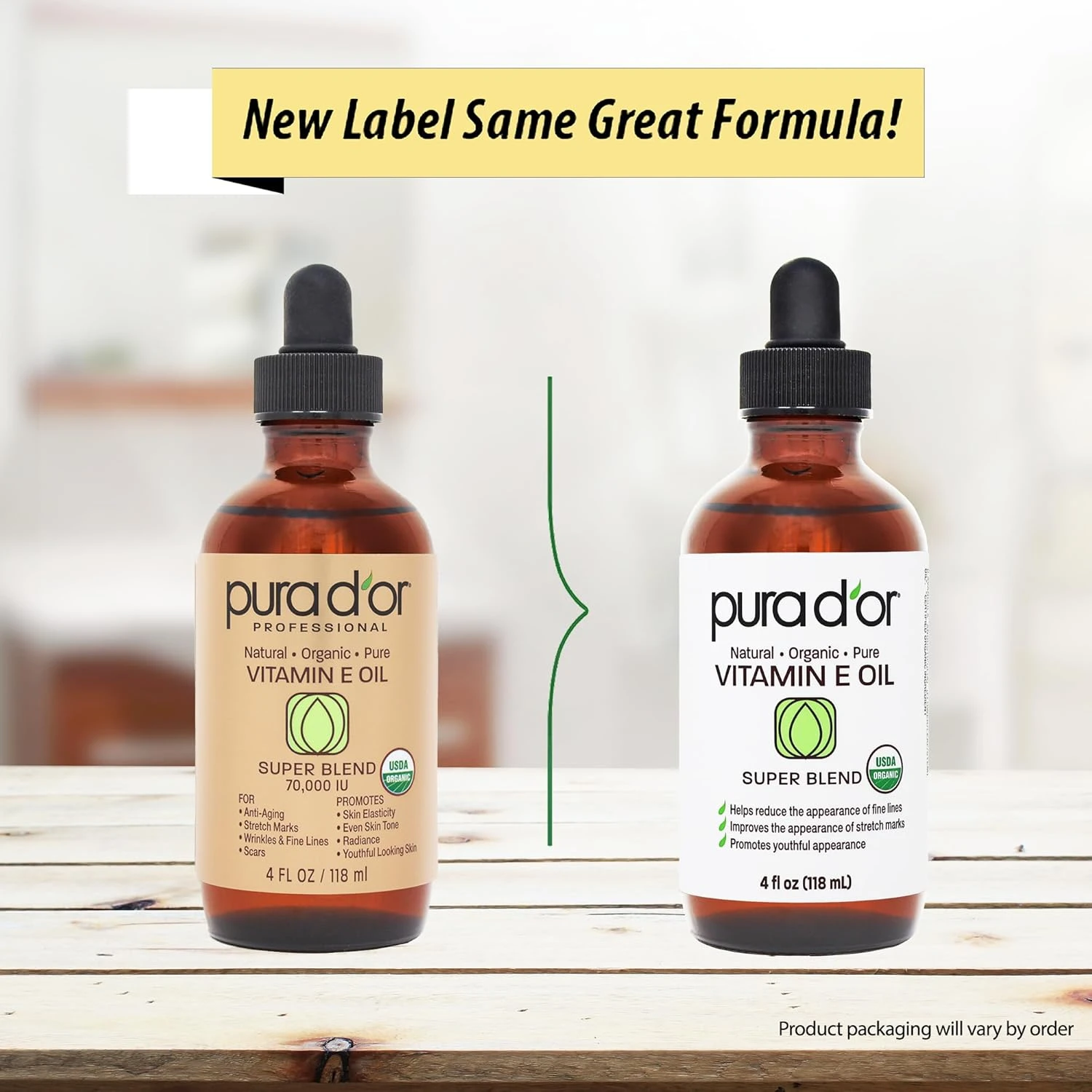 PURA D'OR Organic Vitamin E Oil (4oz)