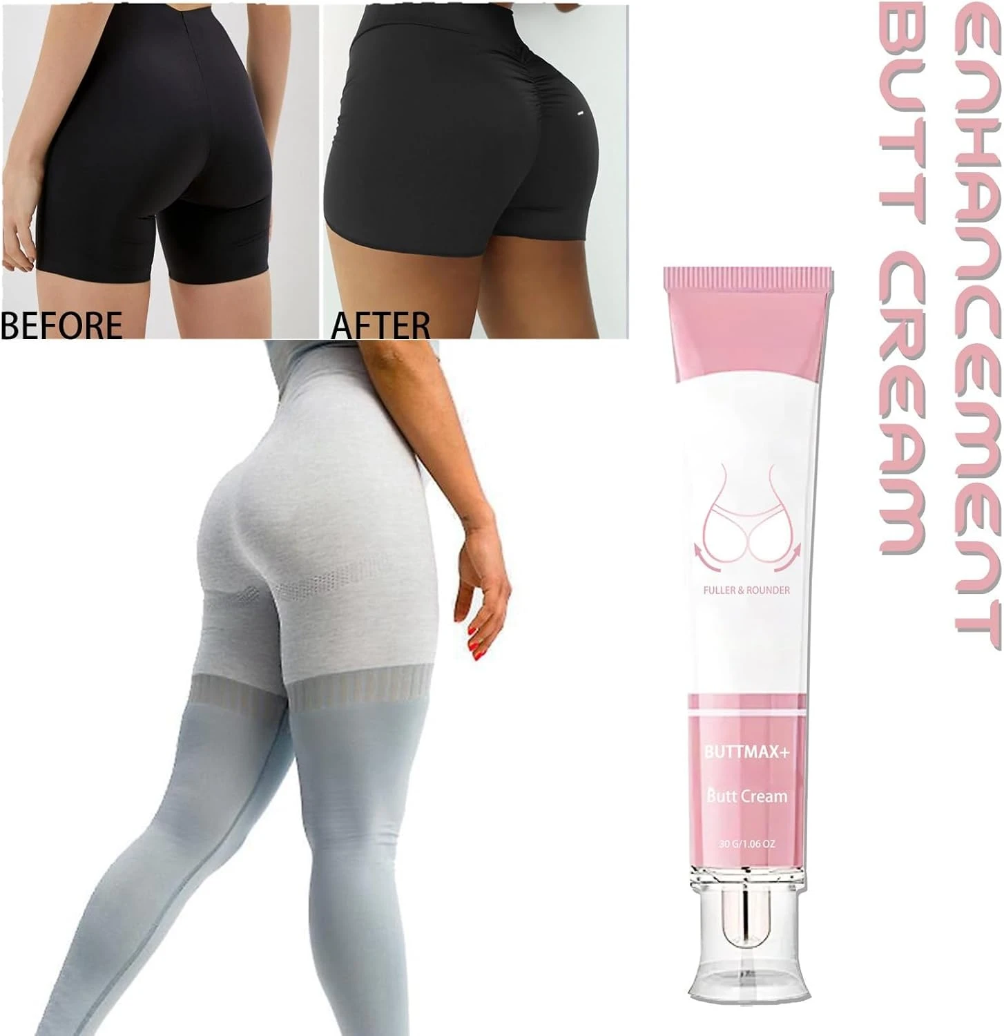 NOVOLAN Butt Massage Cream 30g Sculpt, Lift, and Firm Buttocks, Tones and Tighte