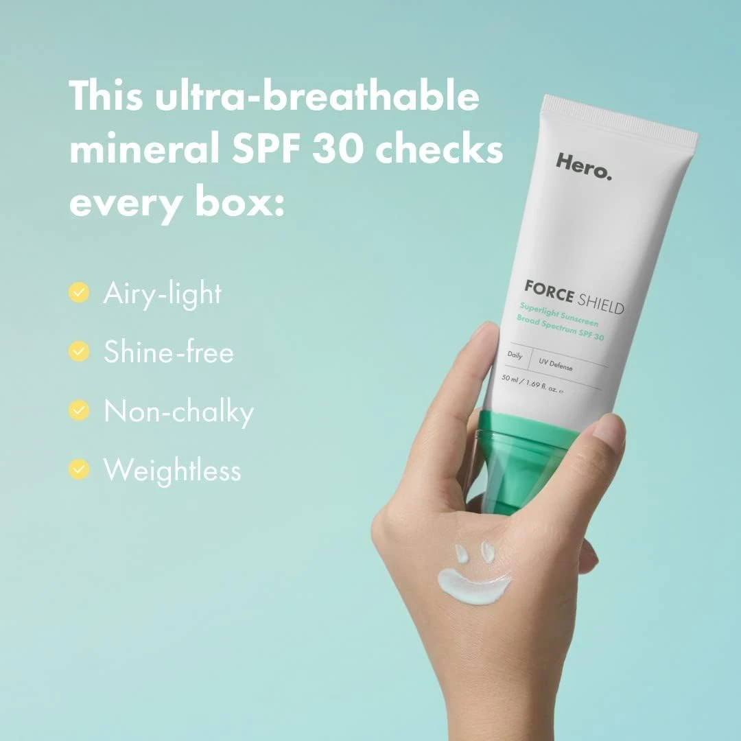 Force Shield Superlight Sunscreen SPF 30 from Hero Cosmetics - Everyday SPF 30 f