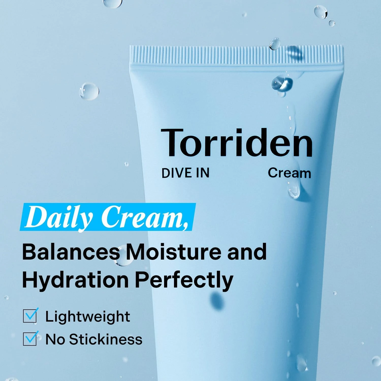 TORRIDEN DIVE-IN Low-Molecular Hyaluronic Acid Cream 2.71 fl oz | Facial Moistur