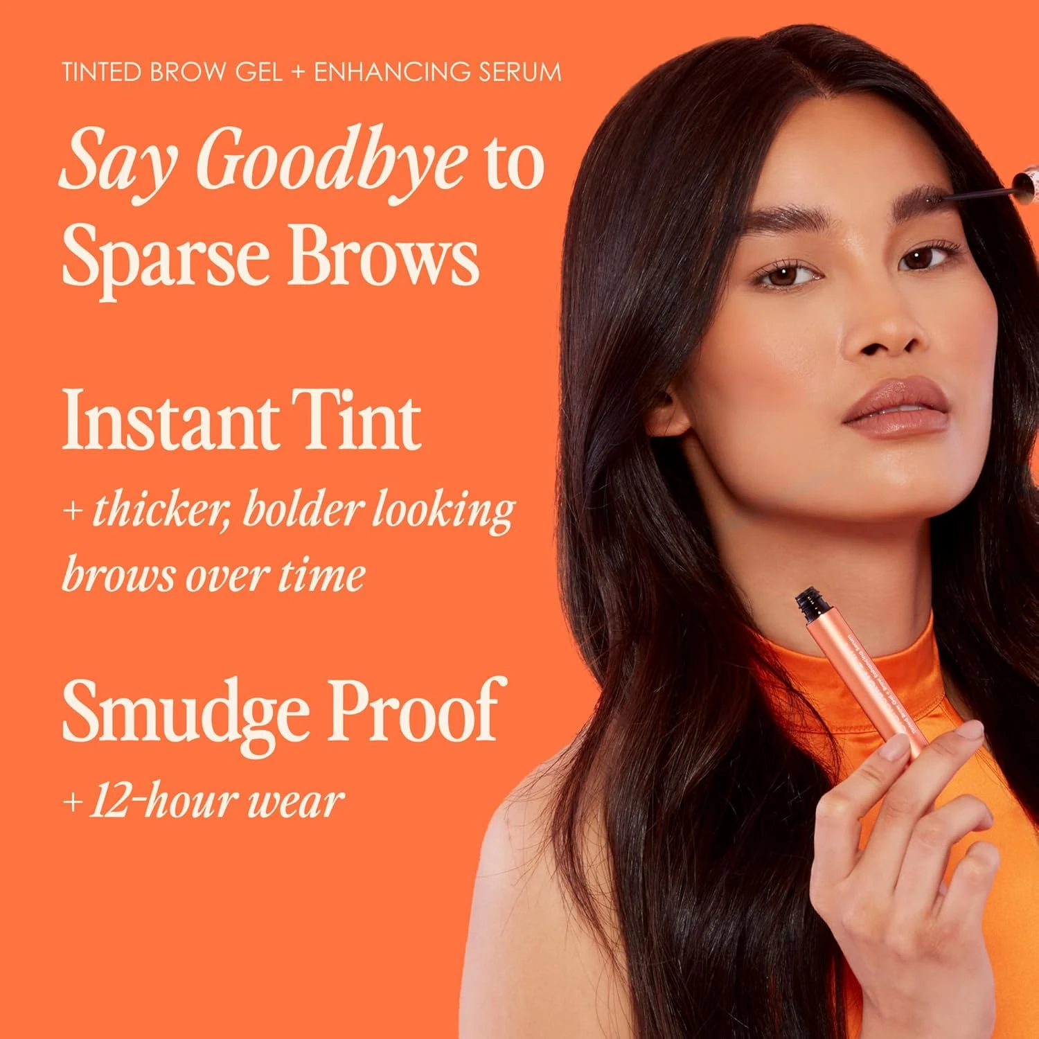 Grande Cosmetics GrandeBROW 2-in-1 Tinted Brow Gel + Brow Enhancing Serum, Dark