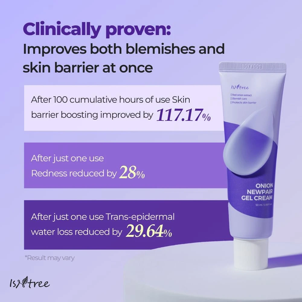 IsNtree Onion Newpair Gel Cream 50ml, 1.69 fl.oz | Soothing Care | Blemish & Spo