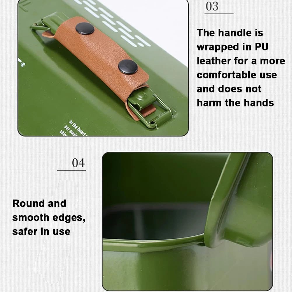 Moheso Outdoor Tools Storage Box Portable Camping Picnic Hand Box Metal Tools St