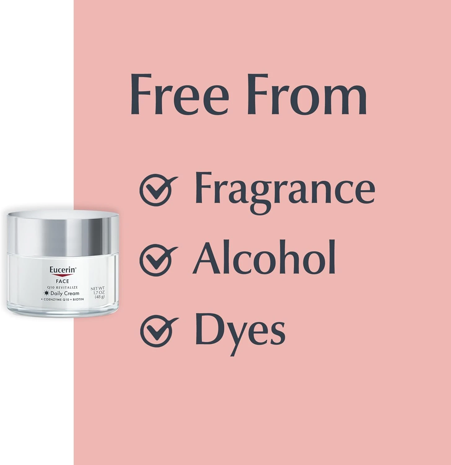 Eucerin Q10 Anti-Wrinkle Face Cream, Unscented Face Cream for Sensitive Skin, 1.