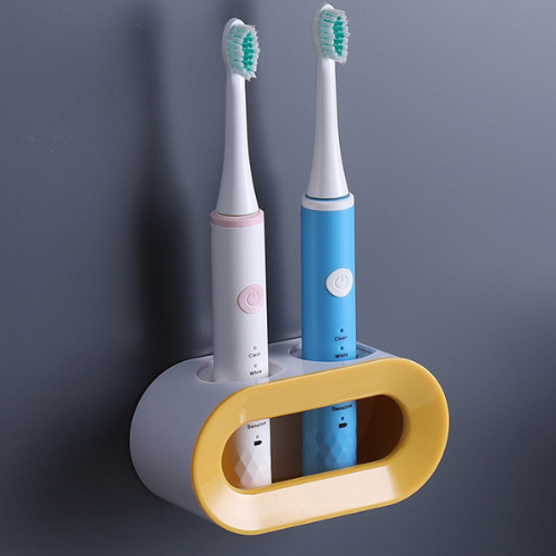 Wall Mount Double Hole Electric Toothbrush Holder Bathroom Accessories Punch Fre