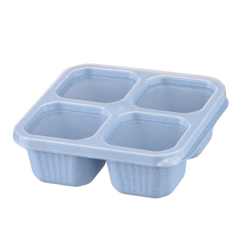 Multifunctional 4 Compartment Food Snack Box With Lid, Household Lunch Box Perfe