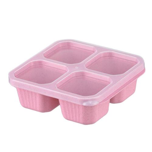 Multifunctional 4 Compartment Food Snack Box With Lid, Household Lunch Box Perfe