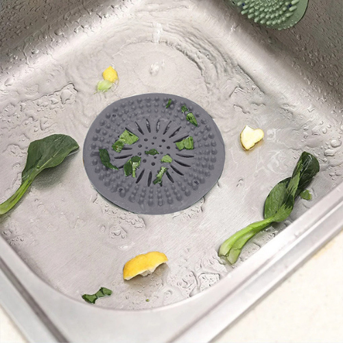 Silicone Shower Drain Cover Hair Catcher Filter Drain Stopper Kitchen Bathroom S