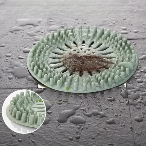 Silicone Shower Drain Cover Hair Catcher Filter Drain Stopper Kitchen Bathroom S