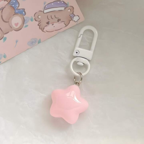 Cute Mini Star Design Keychain Bags Pendant Keychain Door Key Car Key Decor Keyc