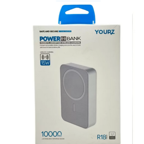 Yourz Magnetic Absorption Wireless Charging Power Bank Model R18- 10000mah