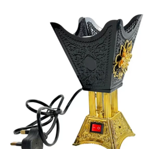 Elegant Arab Design Electric Incense Bakhroor Oud Burner- Black And Gold
