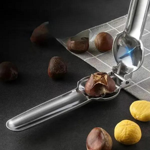 Stainless Steel Chestnut Peeler Machine Opening Walnut Tongs Kitchen Gadgets Acc