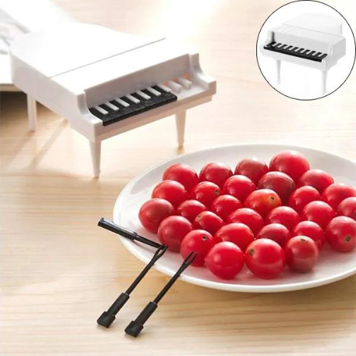 Creative Mini Piano Keys Forks Fruits Picking Forks Kitchen Accessories Candy De