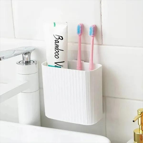 Wall Mount Bathroom Rack Toothbrush Holder, Toothpaste Storage Box, Multipurpose