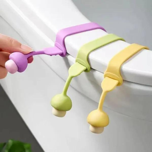 3Pcs Toilet Seat Lid Lifter Silicone Bathroom Avoid Touching Toilet Seat Lid Cov