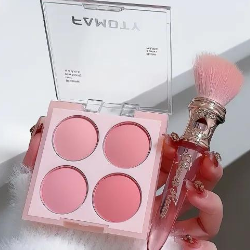 4 In 1 Face Grooming Pure Natural Facial Cheek Enhancer Waterproof Women Blush P