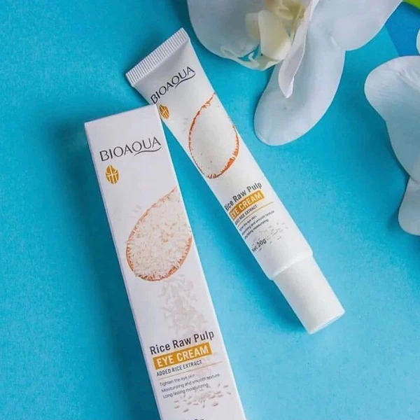 Anti Aging Rice Raw Pulp Eye Cream Anti Dark Circles Cream Face Care Skin Tighte