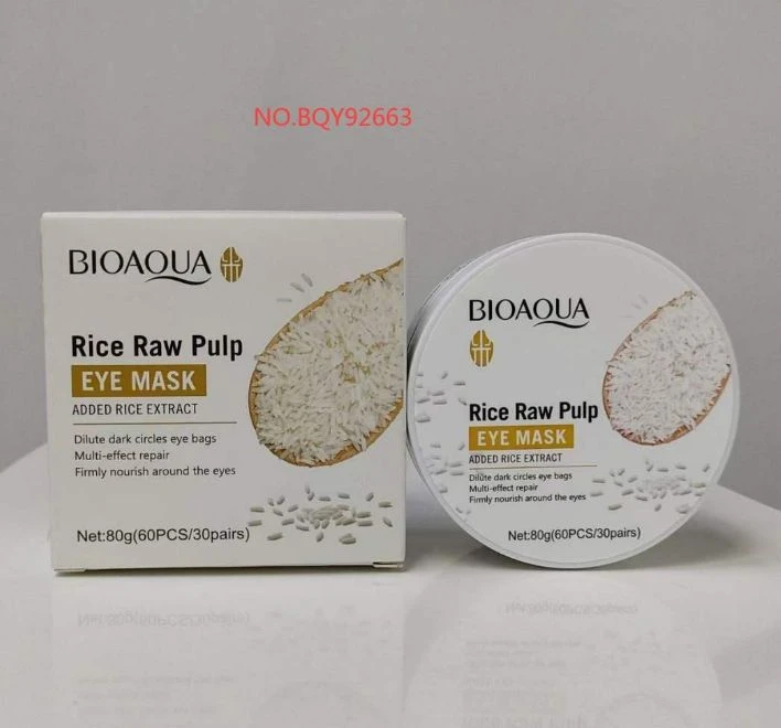Rice Raw Pulp Eye Mask Anti Dark Circles Eye Patches Anti-Aging Highly Moisturiz