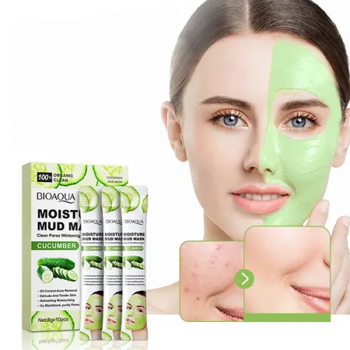Cucumber Face Mud Mask Shrinks Pores Moisturizing Cleansing Mask Skin Care Oil C