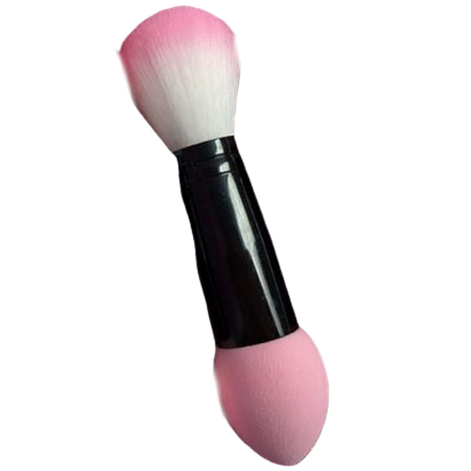 Professional Pink Makeup Brush with Dual Heads and Sponge for Women