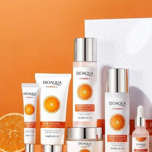Vitamin C Face Care Products Set Moisturizing Cream Face Cleanser Skin Care Loti