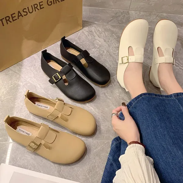 Womens Stylish and Comfortable Khaki Slip-In Round Toe Flats for Women | Versati