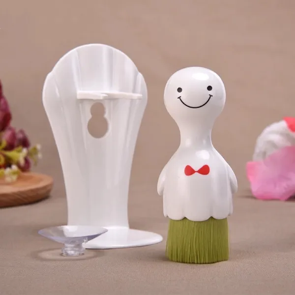 Facial Cleanser Brush - Black Spot Removal and Gentle Cleaning - White/Green - U