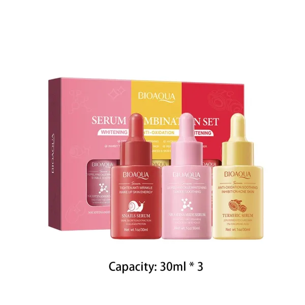 3Pcs Skin Care Face Serum Snail Serum Facial Moisturizing Anti Wrinkle Skin Repa