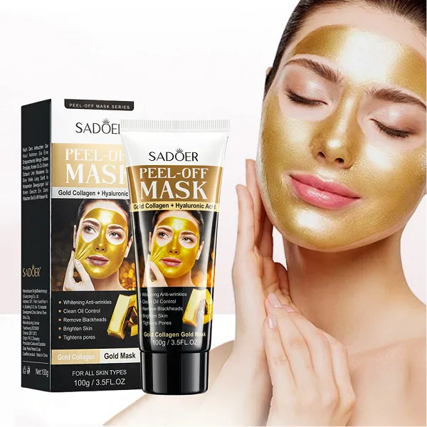 Golden Tear Off Mask Cleanser Facial Skin Shrink Pores Unisex Facial Skin Care 1
