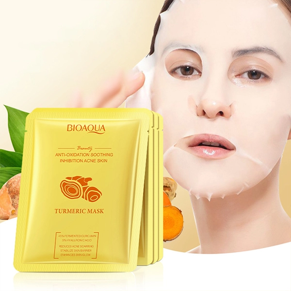 Anti Oxidation Acne Skin Repair Turmeric Face Mask Enhance Glow Skin Care Soothi