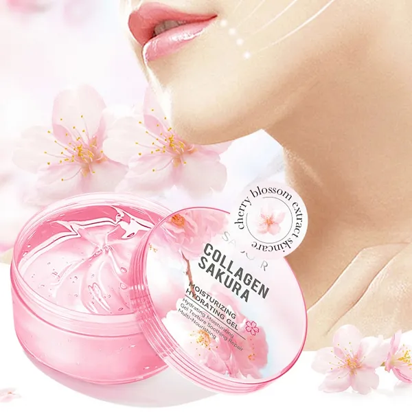 Soothing Nourishing Collagen Sakura Moisturize Hydrating Face Care Gel 300g