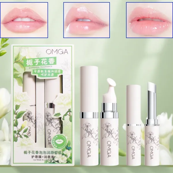 Set Of 2 Pieces Women Lips Beauty Moisturizing Mask Set, Double Moisturizing Lip
