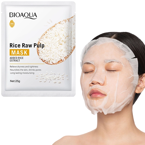 Facial Skin Moisturizing Rice Raw Pulp Face Mask Nourishes Pores Dry Skin Repair